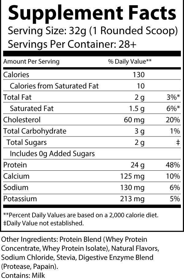 2lb Whey Natural (Salted Caramel)
