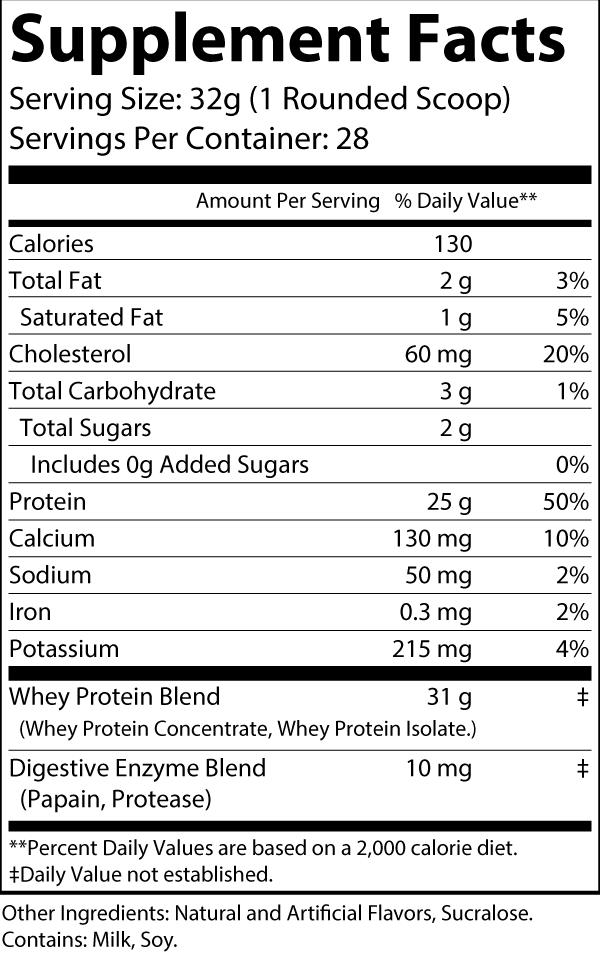 2lb Whey Protein (Cinnamon Swirl Milkshake)