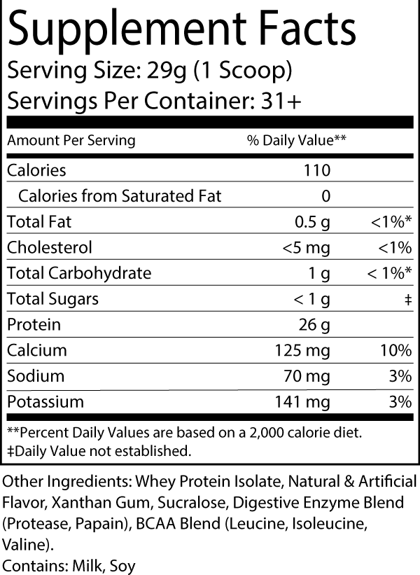2lb Whey Isolate (Vanilla Milkshake)