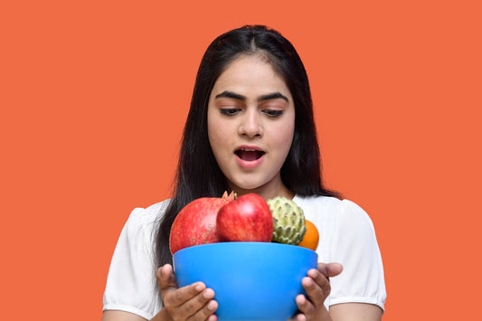 a person eating an apple