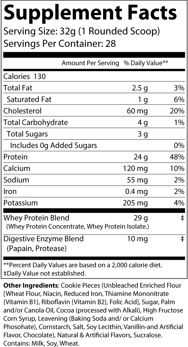 2lb Whey Protein (Cookies and Cream)